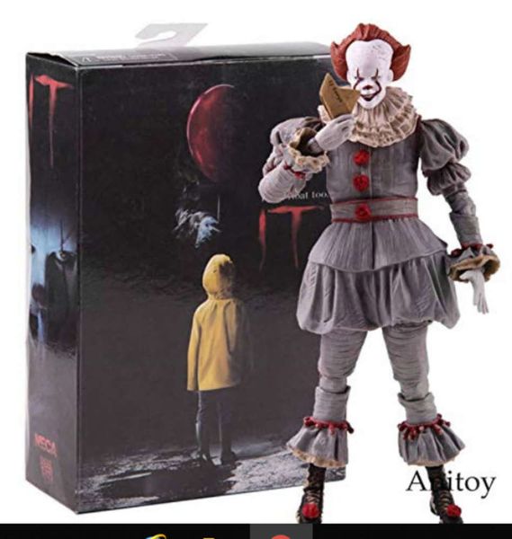 

cartoon toy neca clown recall year deluxe 7-inch model doll box