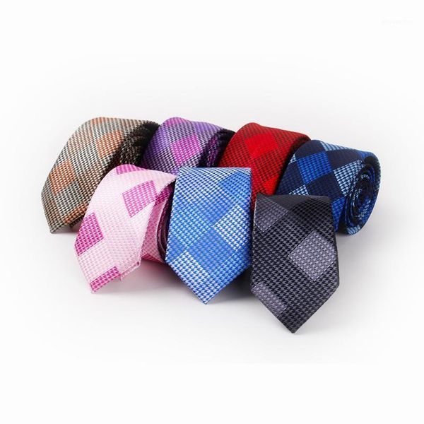 

linbaiway 6.5cm neck ties for men polyester necktie for wedding bridegroom suits skinny tie men necktie gravatas custom logo1, Blue;purple