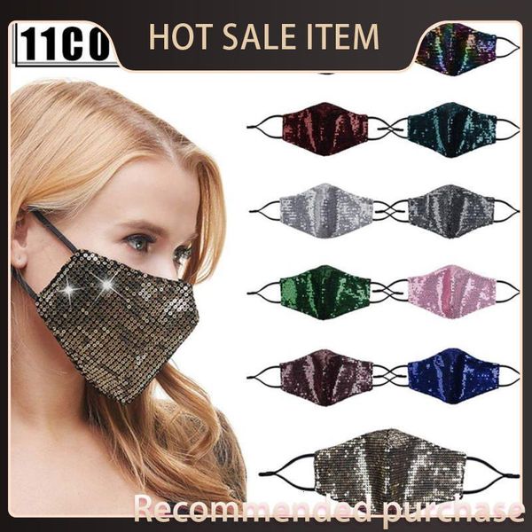 

breath luxury sequin can mask fhla bling designer designer double mask masks 100pcs sunscreen filters be summer face layer sequin hffog