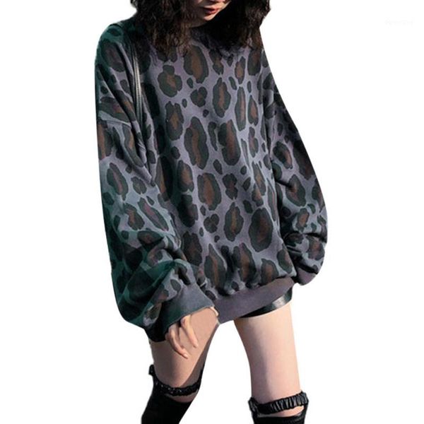 

sweatshirt women leopard oversize plus size loose long sleeve pullover ladies casual drawstring jogging running sweatshirts1, Black