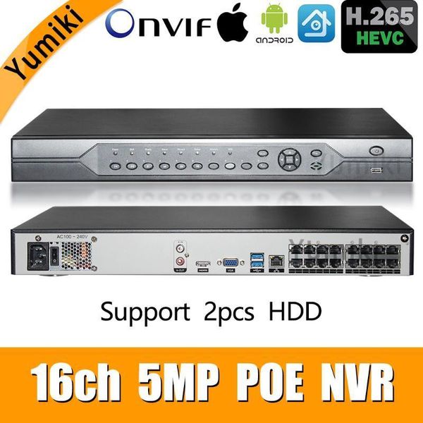 

kits h.265 16ch 5mp poe nvr 8ch 4k cctv surveillance security video recorder for 5mp/4mp ip camera xmeye p2p 100-220v ac power1, Black;white