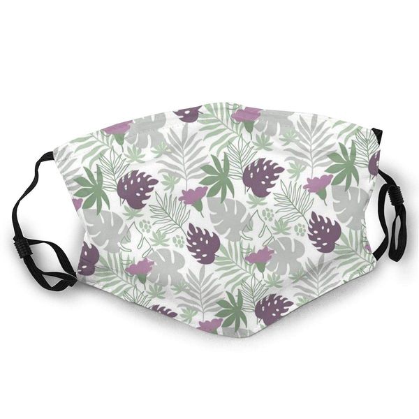 

fashion comfortable windproof mask,tropical foliage silhouettes exotic botany hawaiian nature elements vintage,printed facial decorations fo