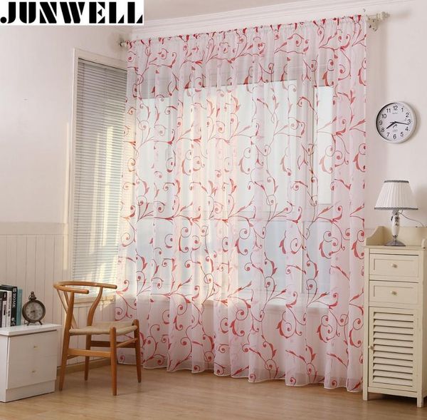 

wholesales chic room floral tulle curtain window door balcony lifting sheer valance burn out organza rod pocket 1pc/lot