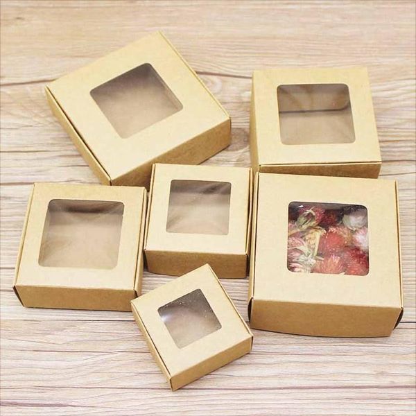 

окно конфеты подарок с рождеством печати box10pcs 75x75x30mm подарки box с window blank window style package box party suppiles bbyxqk bwkf
