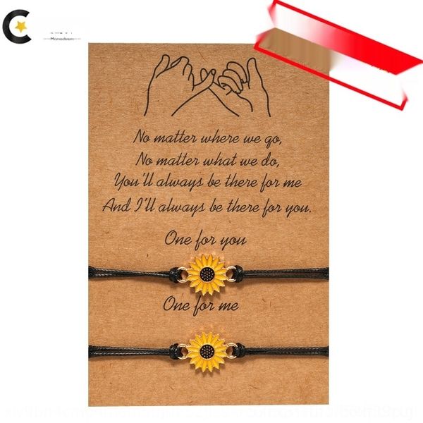 

серия 2mlcg daisy регулируемых сплетенных карт сплав подсолнух daisy браслет сплав регулируемого тканых серии карты браслета laxfi, Golden;silver