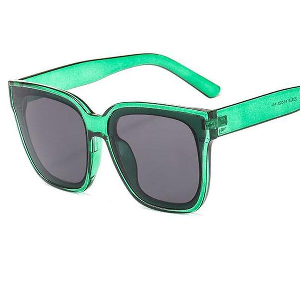 

sunglasses arrival big square womens brand designer glasses black green frame luxury men shades uv400 gafas mujer, White;black