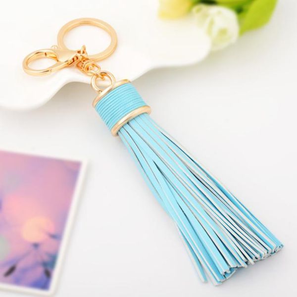 

fashion casual leather tassels women keychain bag pendant alloy car key chain ring holder retro jewelry llavero ch500 h bbymlq