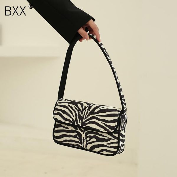 

shoulder bags [bxx] vintage zebra stripes for women 2021 spring fashion hand bag lady trend handbags and purses hq955
