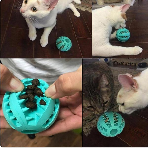 

new pet dog toy interactive rubber balls pet dog cat puppy chew toys ball teeth chew toys tooth cleaning balls food q wmtgxy