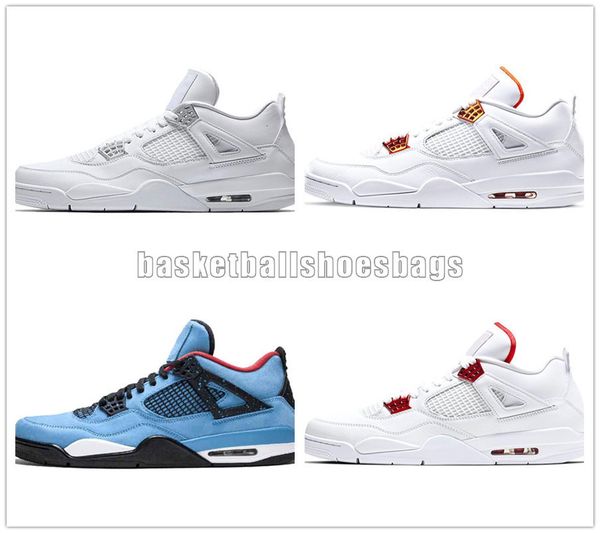 

4s new bred iv white cement 4 loyal blue cactus jack cool grey mens basketball shoes fiba unc mushroom denim blue men sports sneake