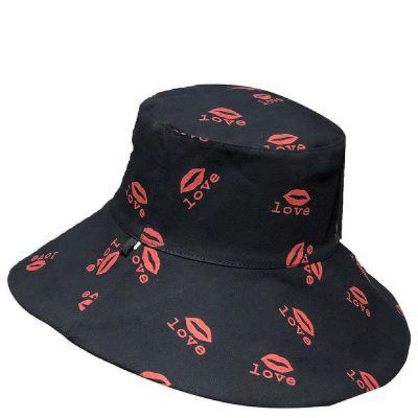 

cokk bucket hat женщин корейской моды губы pattern flat top летние шляпы для женщин flat top широкий брим gorras chapeu вс кпт jllbuo home00, Blue;gray