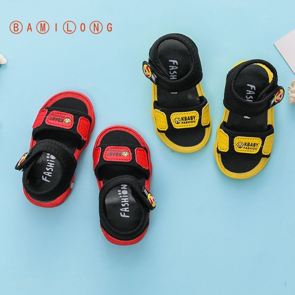 

bamilong brand summer baby sandals for girls boys soft bottom children shoes fashion little kids beach sandals toddler shoes k96 1007, Black;red