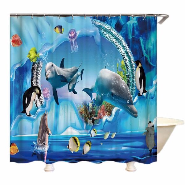

decor ocean penguin занавес фланель сиденье водонепроницаемые душевые коврики 4 морской мировой обложка pcs туалет без скольжения набор dolp