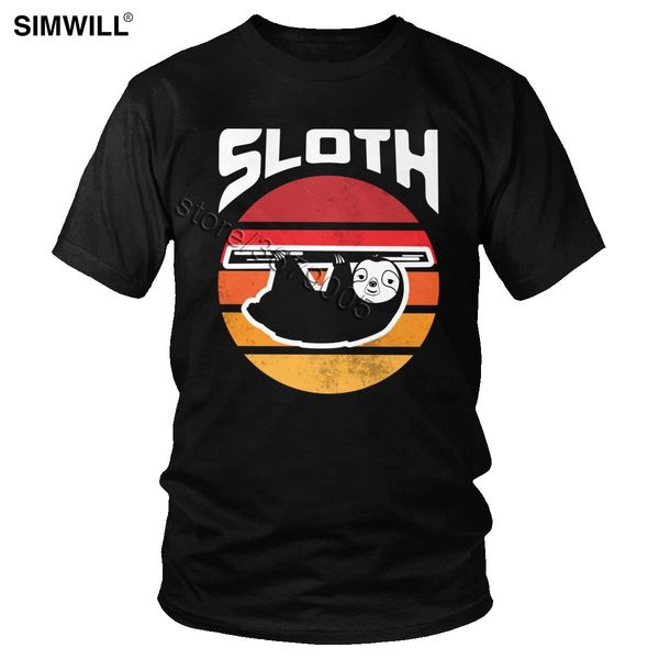 

men's sloth funny vintage cute animal tee gift tshirt short sleeve casual o neck trend sport hooded sweatshirt hoodie men t shirt