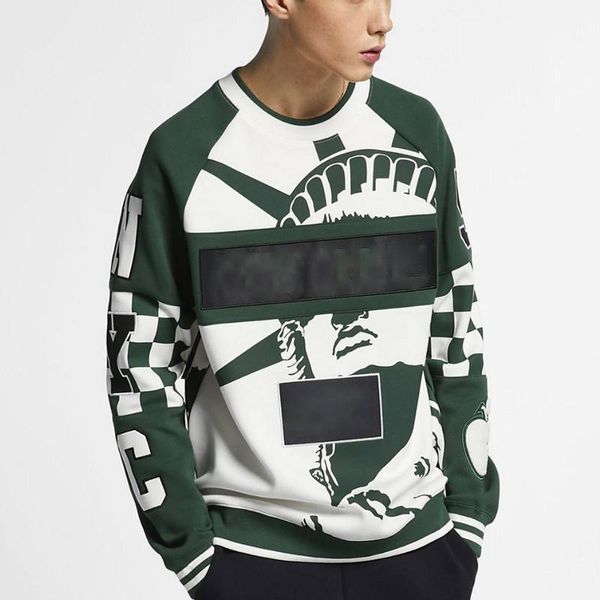 

winter new hit color casual sports hedging men's hoodies leather label lamb cashmere embroidery letters retro sense sweatershirts size, Black