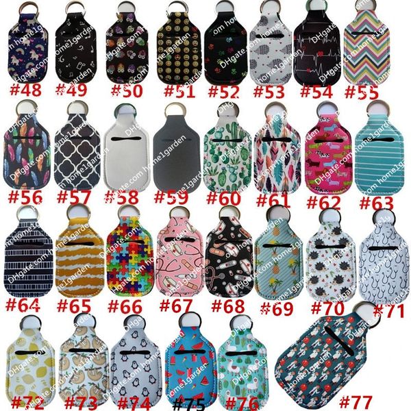 

keychain 178 sanitizer colors neoprene 30ml hand mini bottle cover white color rectangle shape chapstick holderou7x