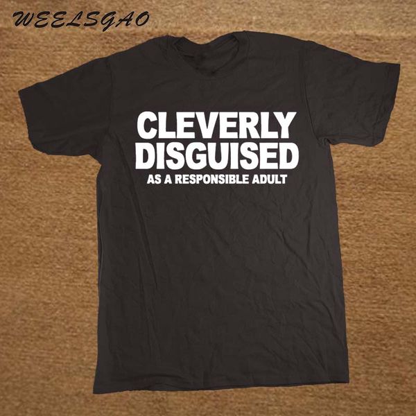 

sport cleverly disguised as a responsible funny printed mens t-shirt gift
