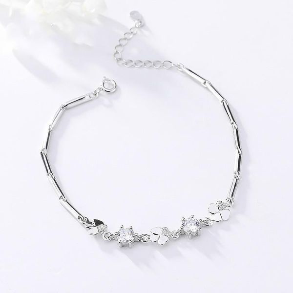 

link, chain accessories siyecao bracelet s925 sterling inlaid zircon fashion bracelets for women, Black