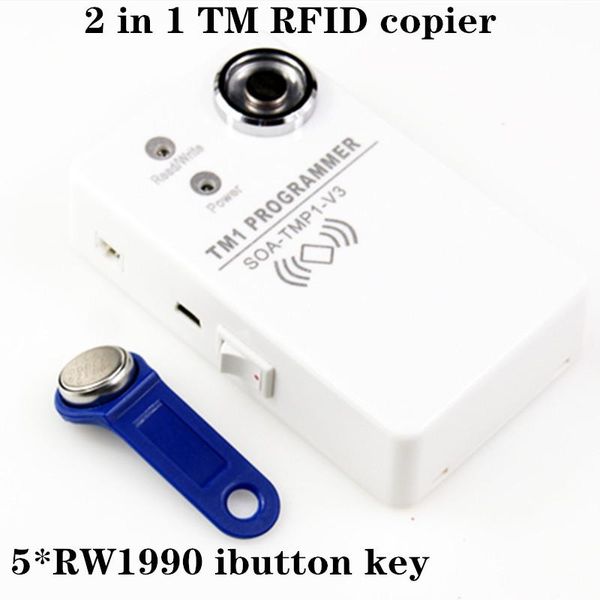 

tm ibutton programmer ds1990a duplicator cloner copier 125khz rfid reader writer rw1990 key token rfid/tm keyfob duplicator