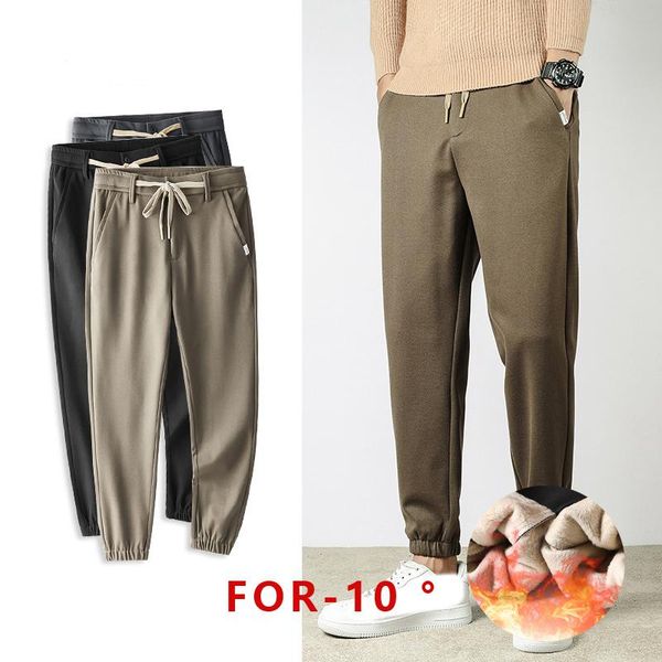 

men's pants 5xl mens sweatpants fleece thick casual winter joggers man clothing sports fashion black streetwear men trousers baggy