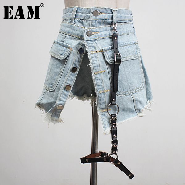 

eam] pu leather black metal buckle split joint long belt personality women new fashion tide all-match spring 2020 1t681 t200427, Black;brown