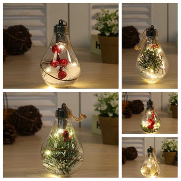 

selling led christmas hanging plastic ball sphere christmas balls on the tree christmas tree decoration light t2i51546