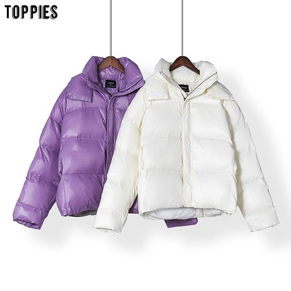 

2021 winter parkas womens puffer jacket hooded coat harajuku bubble coats korean fashion outwear, Black