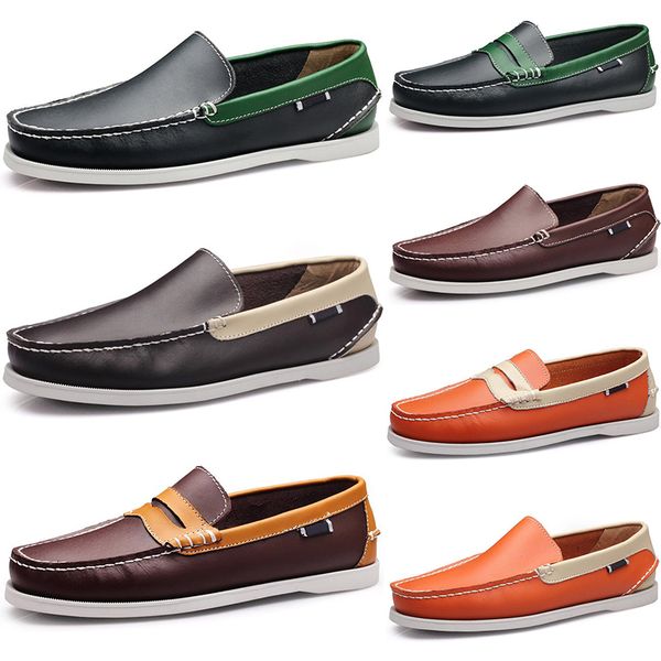 

2021 fashion designer great quality mens shoes loafers black red leather on dress wedding drive dflats bottoms men casual shoes for party