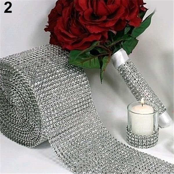

decorative flowers & wreaths lots of colors 900cm*12cm diamond mesh ribbon wedding party decoration crystal ribbons cake rhinestone wrap sup
