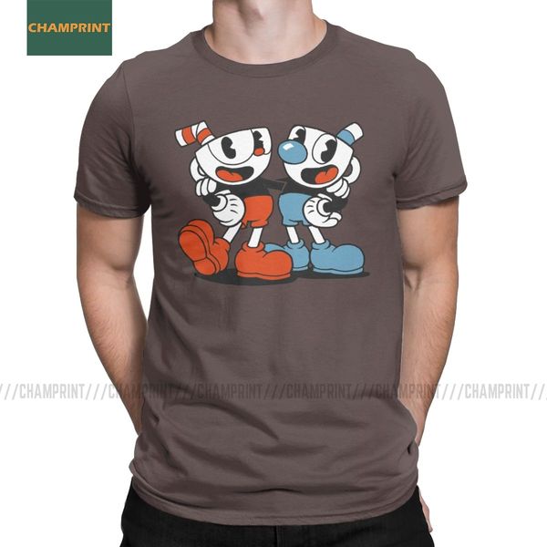 

cuphead game mugman cup mouse cartoon animation gamer leisure short sleeve pure summer sport hooded sweatshirt hoodie men t shirt