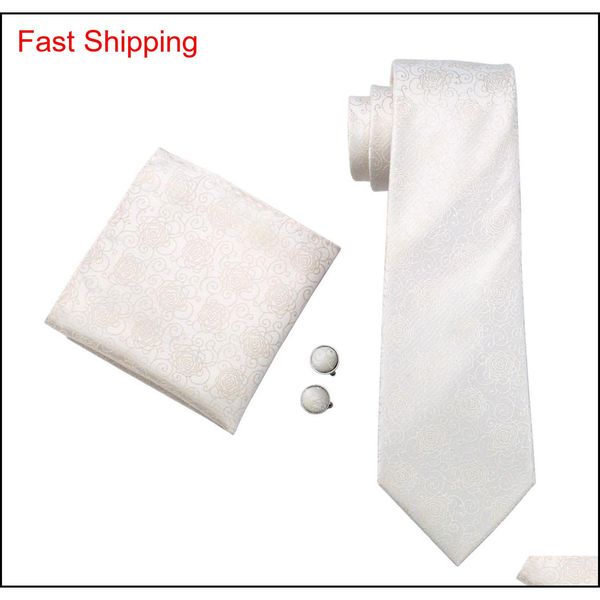 

classic mens ivory silk tie pocket square cufflinks set 8.5cm width meeting business casual party necktie ja qylcwm new_dhbest, Black;blue
