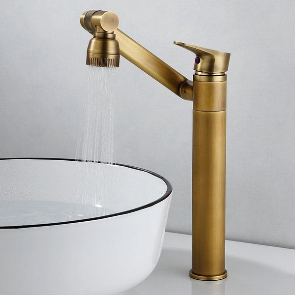 

bathroom sink faucets antique bronze multi function faucet, 2-setting swivel tap, solid brass, / cold water, high low arc
