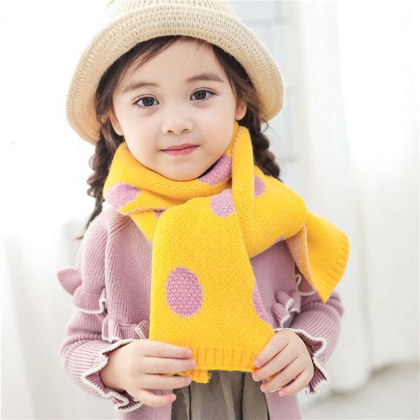 

children's new round scarf dot for knitted autumn and winter 2020 5hv7, Red;brown