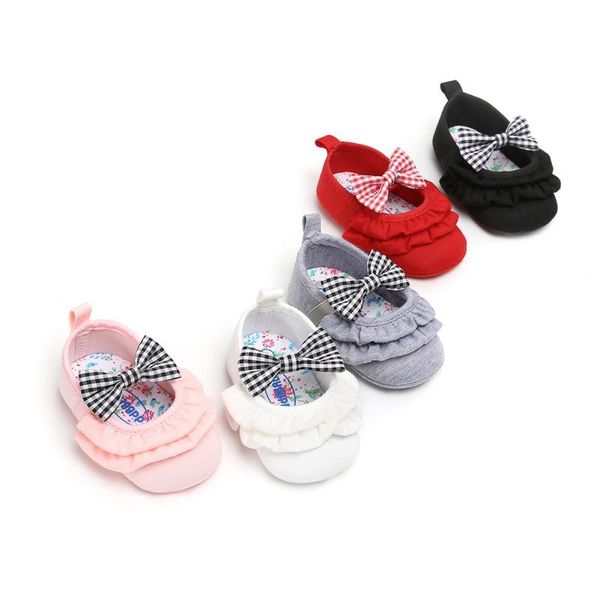 

newborn baby girl shoes princess lace big bow spring soft soled first walker infant crib shoes