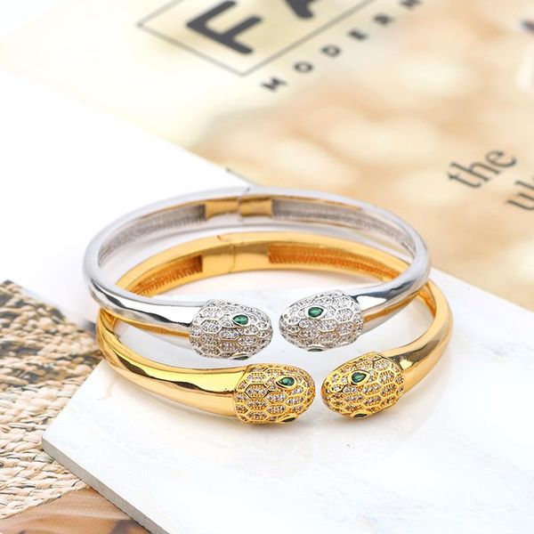 

bangle animal crystal open women men snake bracelets designer jewelry luxury gift party wedding ins, Black