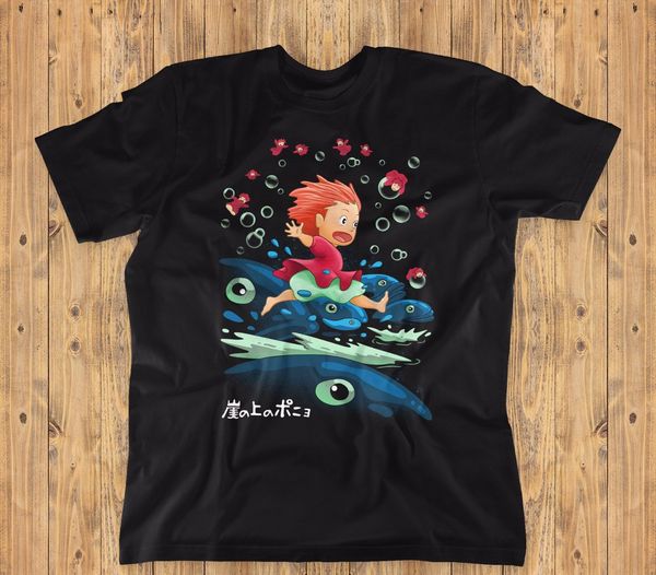 

tee shirts hipster o neck goldfish by the sea t shirt | ponyo miyazaki studio ghibli sport hooded sweatshirt hoodie