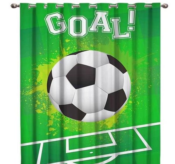 

soccer football game competition in gymnasium 3d window curtains for living room bedroom kitchen cortina bbyixq packing2010