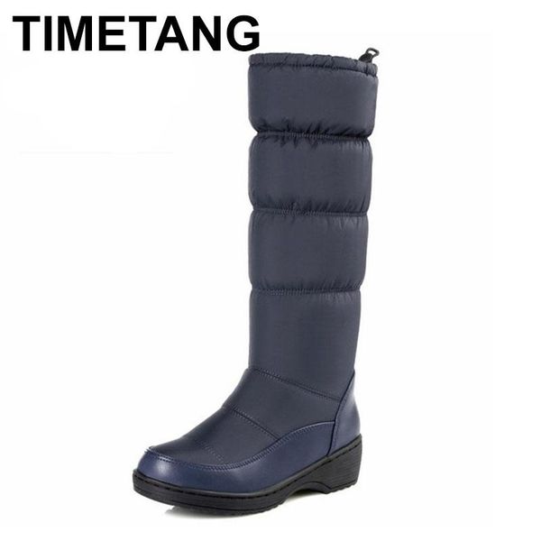 

timetang faux fur warm snow mid-calf women boots winter boots platform ladies women shoes woman white black