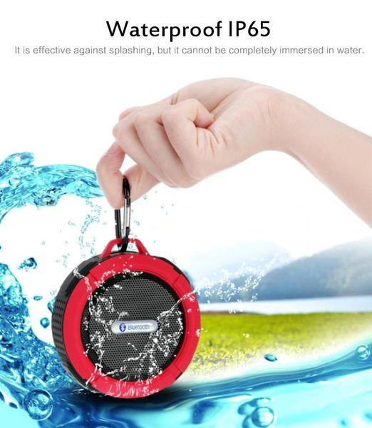 

c6 waterproof bluetooth 5.0 speaker big disc design stereo surround outdoor mini can load tf subwoofer