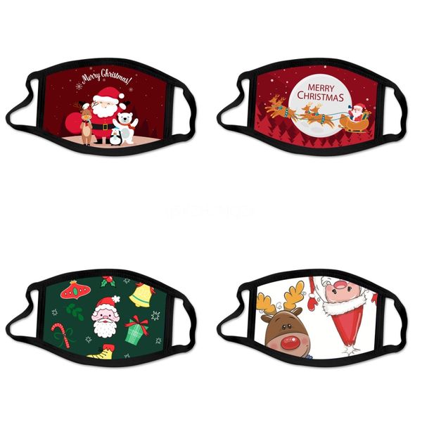 

triple white monkey mouth maskcartoon print cubrebocas con sonrisa ultraviolet proof washable running riding bike#688, Black