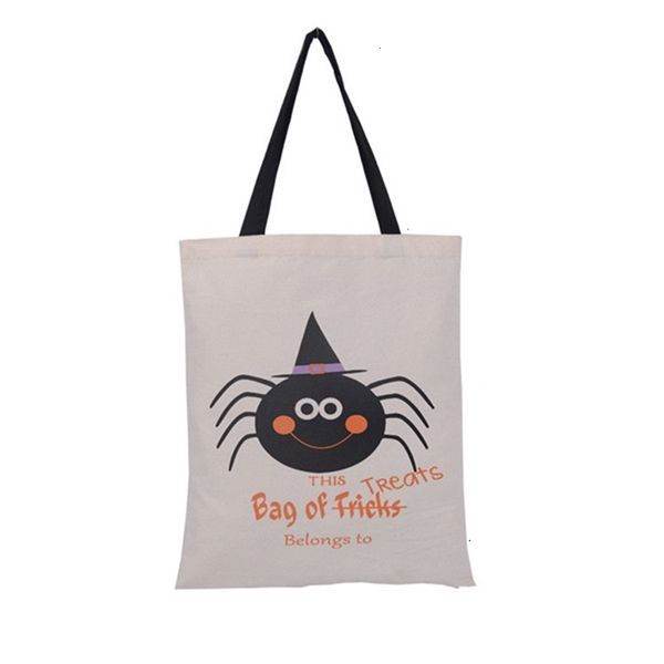 

large hand pumpkin,devil,spider cotton factoryzqt2canvas printed sale candy gift sack bags f705-1