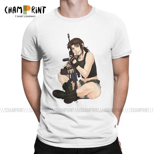 

men t-shirt revy from black lagoon anime leisure tee shirt short sleeve t shirt round collar clothing unique sport hooded sweatshirt hoodie