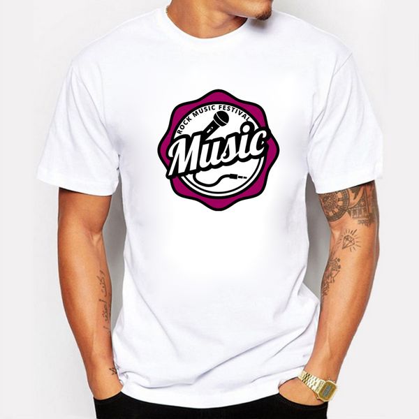 

sport rock music festival design music lover t shirt for men/boy cotton summer white tees cotton hip hop culture t-shirts