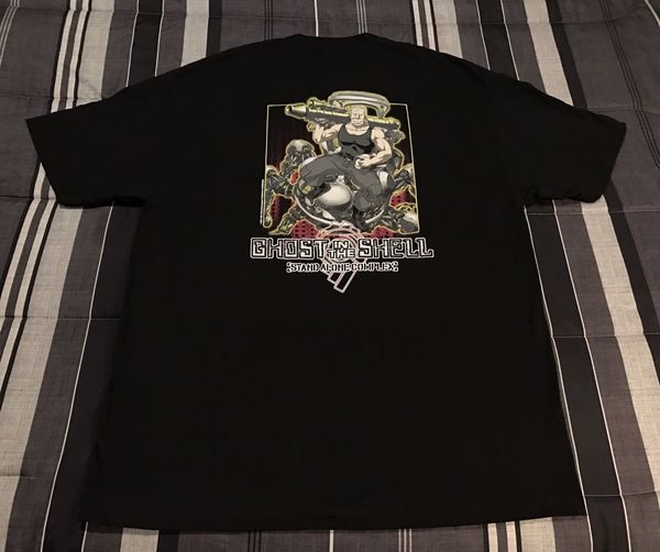 

print mens summer vintage 2005 ghost in the shell stand alone complex black anime series shirt xl tee shirt sport hooded sweatshirt hoodie