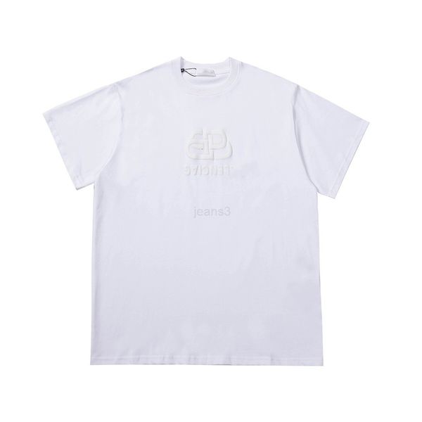 

2022 t designer shirts fashion letter paris bb print short sleeve t-shirts mens high street loose oversize casual t-shirt cotton for, White;black