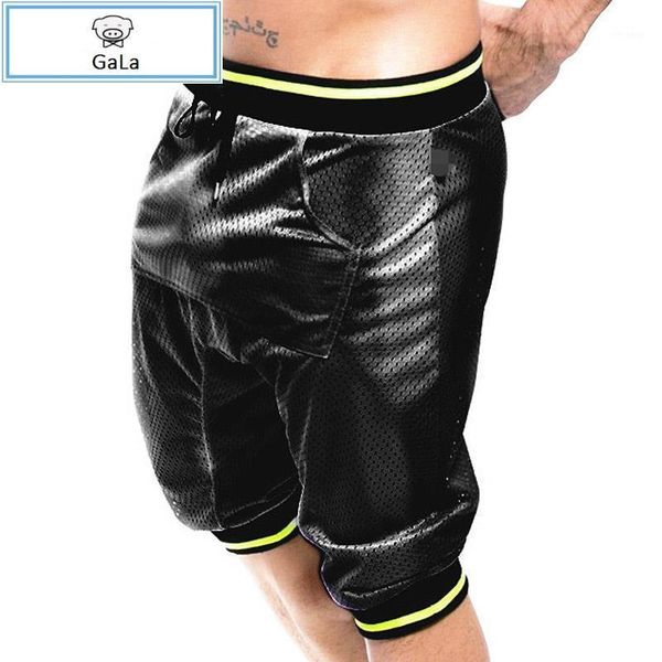 

2016 summer men's solid color breathable drawstring loose and soft shorts beach shorts slacks hip hop baggy harem sweatpants1, White;black
