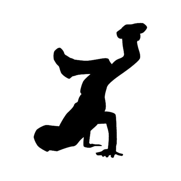 

12.5*14.8 interesting dancer silhouette jumping vinyl car sticker bumper window c16-2155
