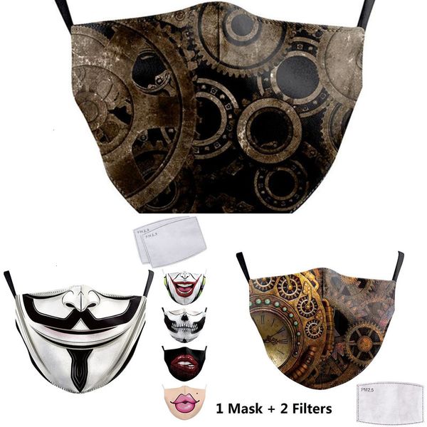 

face print funny fabric big mouth masks clown mouth cover reusable protection dust washab xmim