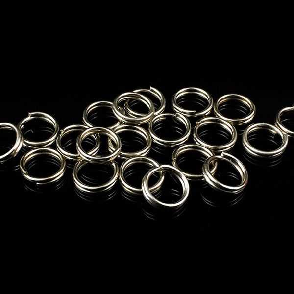

116 pcs/set fishing split rings for crank hard bait silver stainless steel double loop split open carp tool fishing accessories sqcaza