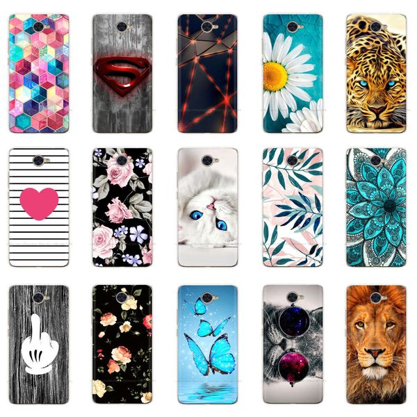 

huawei y7 silicone shell, huawei y7 2019 coqa y7 tpu dub-lx1 shell, with painted cat pattern and flowers